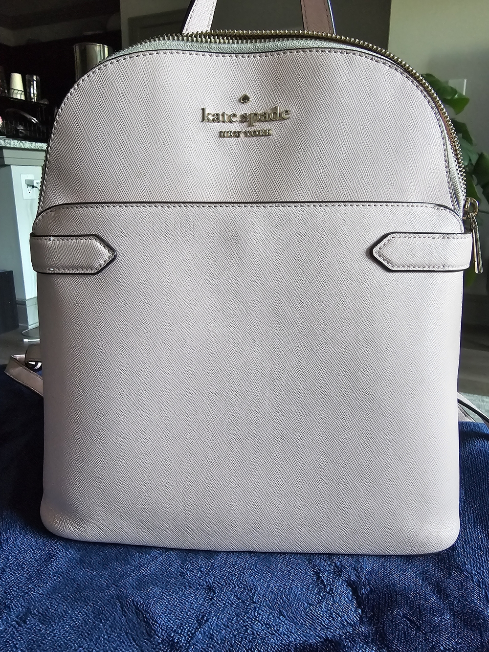 kate spade blush pink Saffiano leather backpack